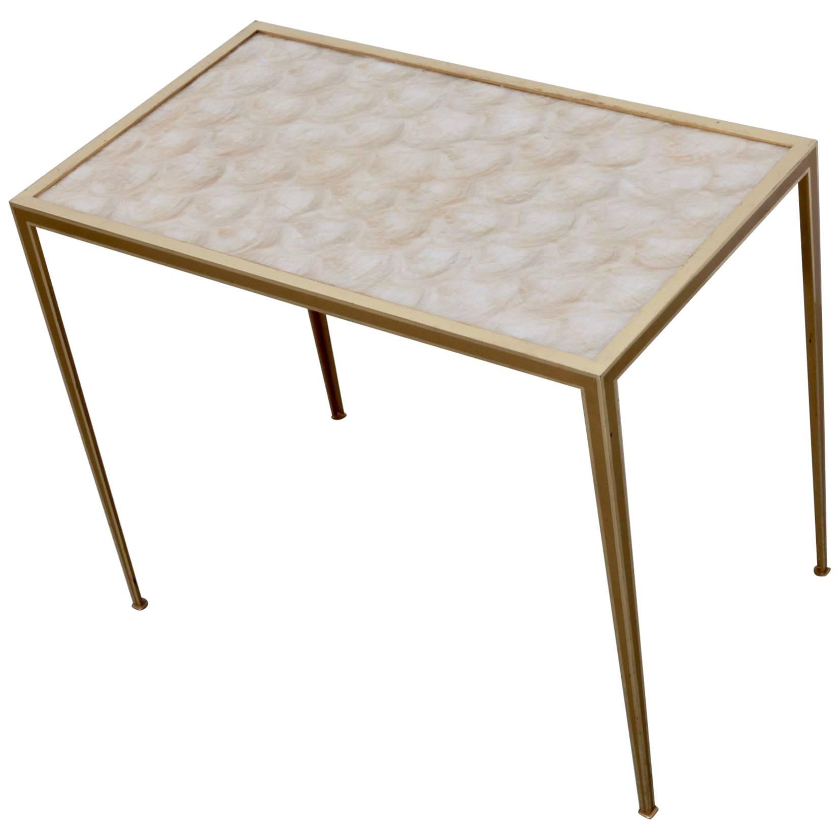 Table d'appoint en laiton et nacre de Vereinigte Werksttten Mnchen en vente