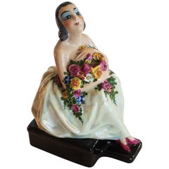 Art Deco French Limoges Lady Perfume Lamp 12