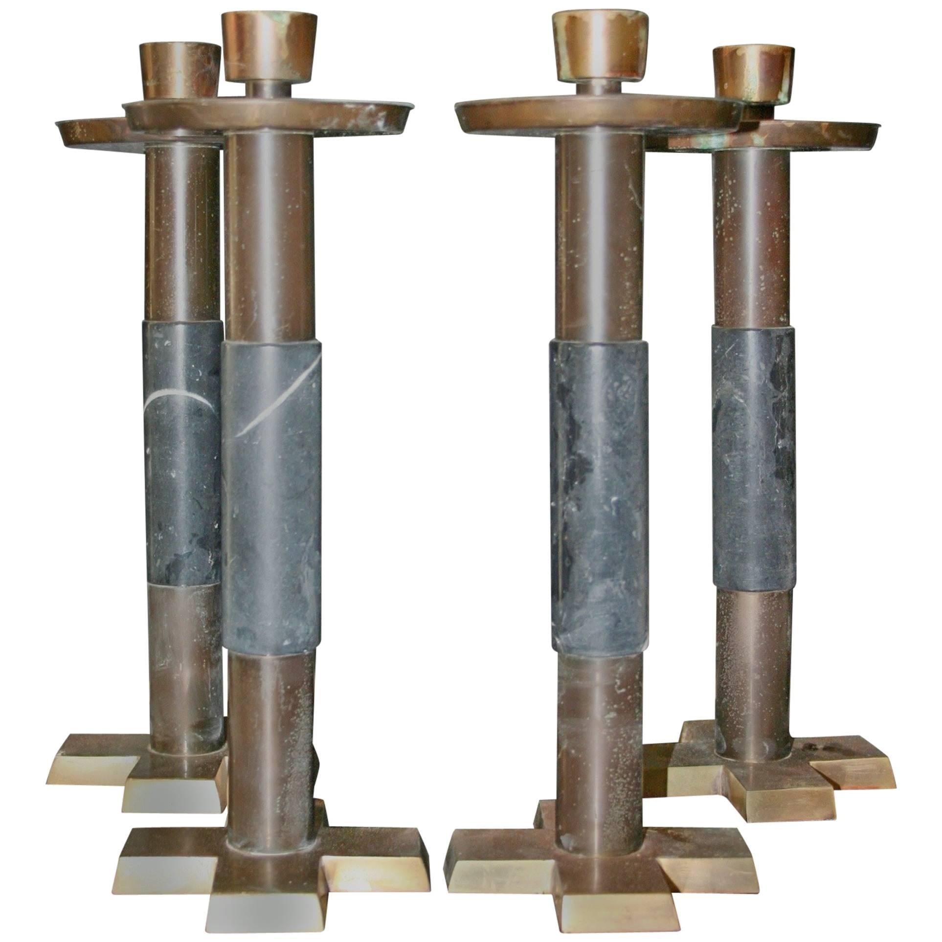 Four 1950s Italian Candleholders For Sale