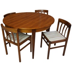 Round and Teak Dining Table Design, 1960s 3