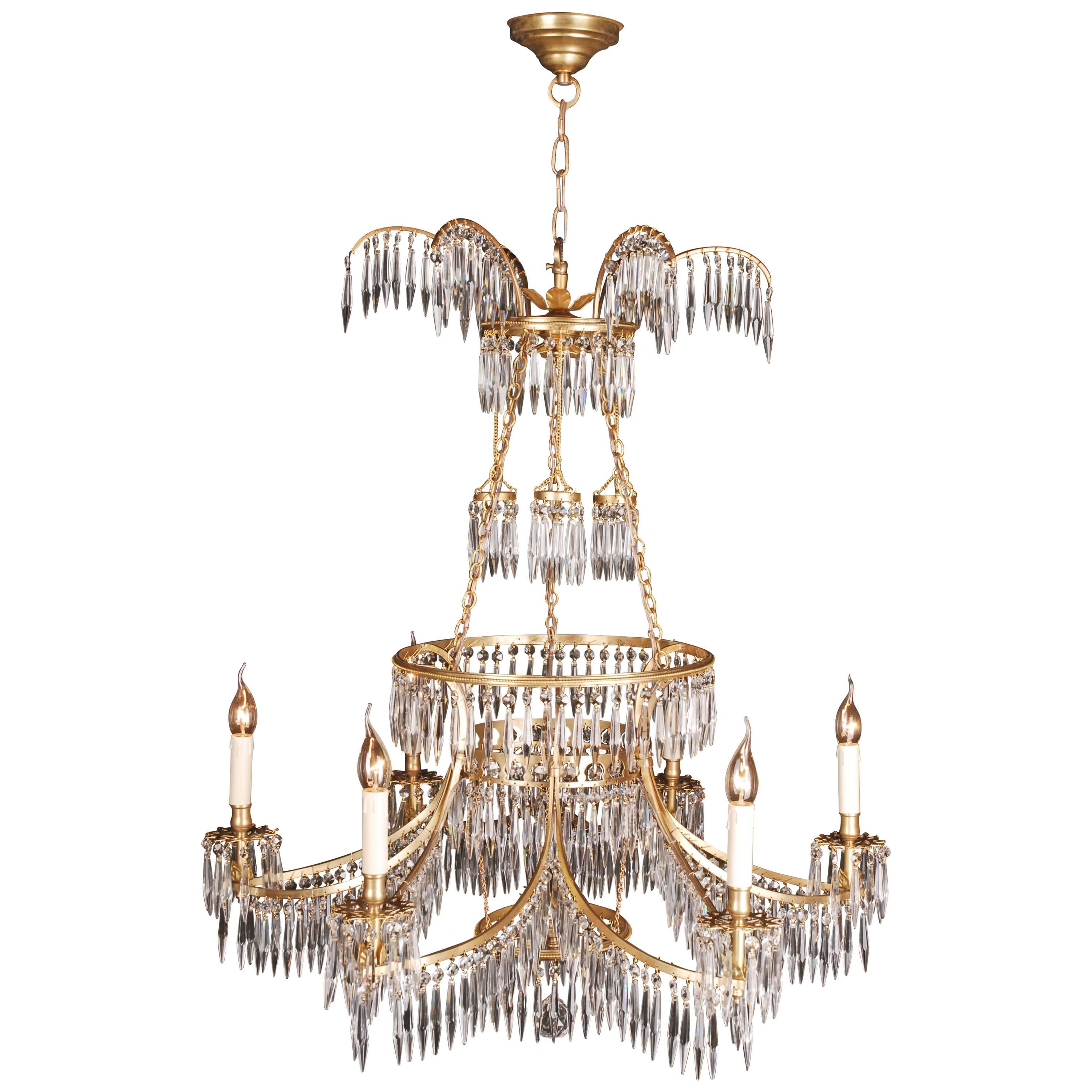 Splendid Classicist Swedish Ceiling Chandelier