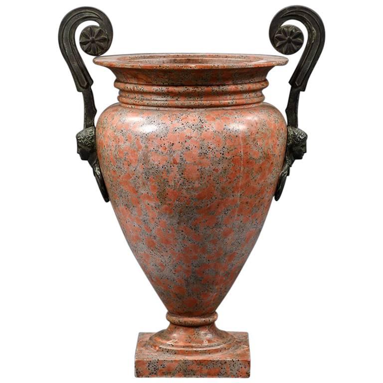 Large Scagliola and Ormolu-Mounted Vase