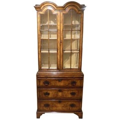 Queen Anne Style Double Dome Cabinet on Chest 10