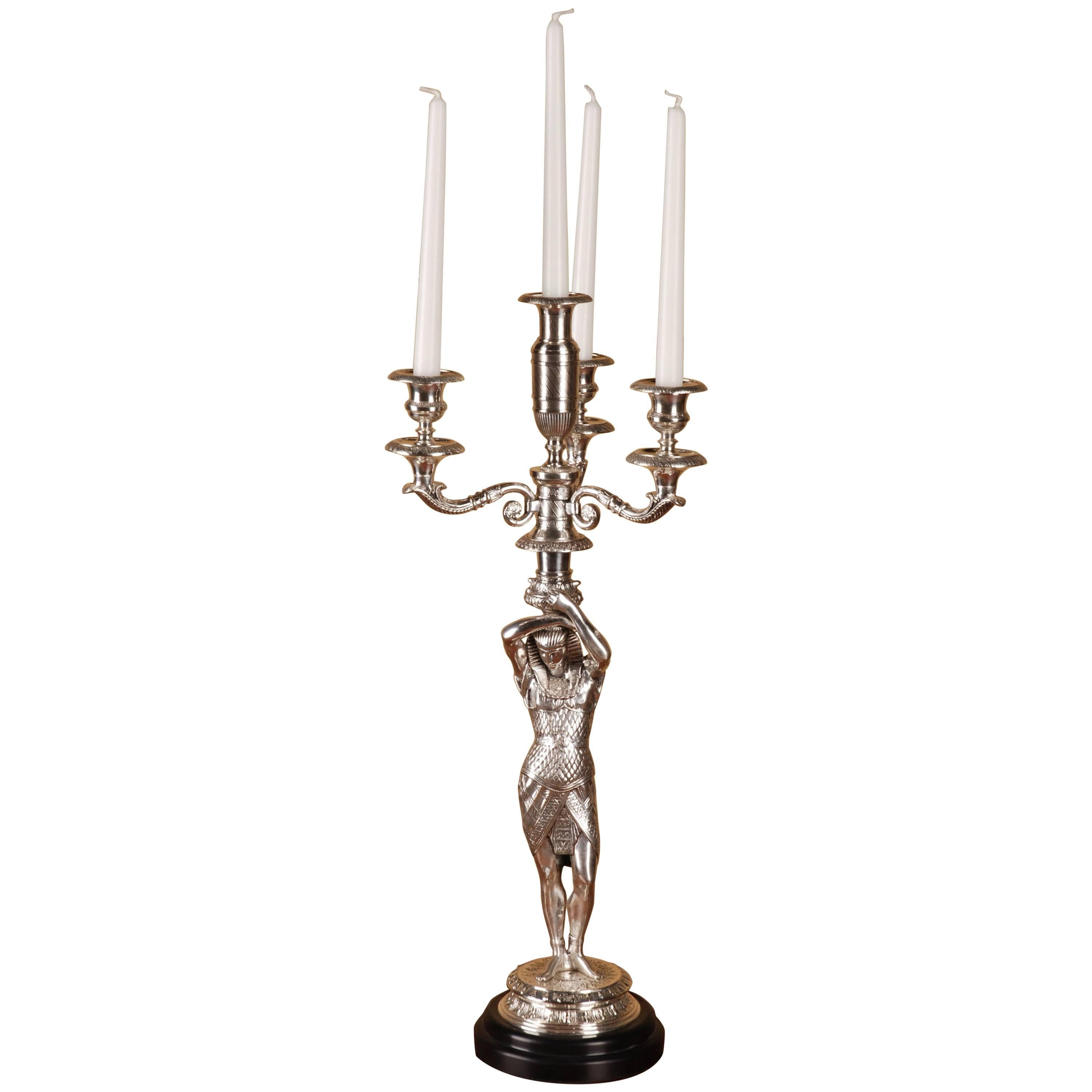 Figure Formed Candelabra in Empire Style