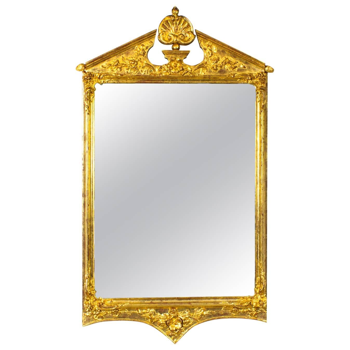 19th Century George II Style Gilded Wall Mirror