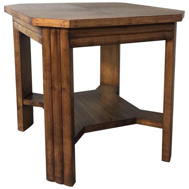 MidCentury Modern Walnut End Table For Sale at 1stdibs