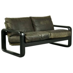 Mid-Century Leather Sofa 'Hombre' by Burkhard Vogtherr for Rosenthal Studio Line