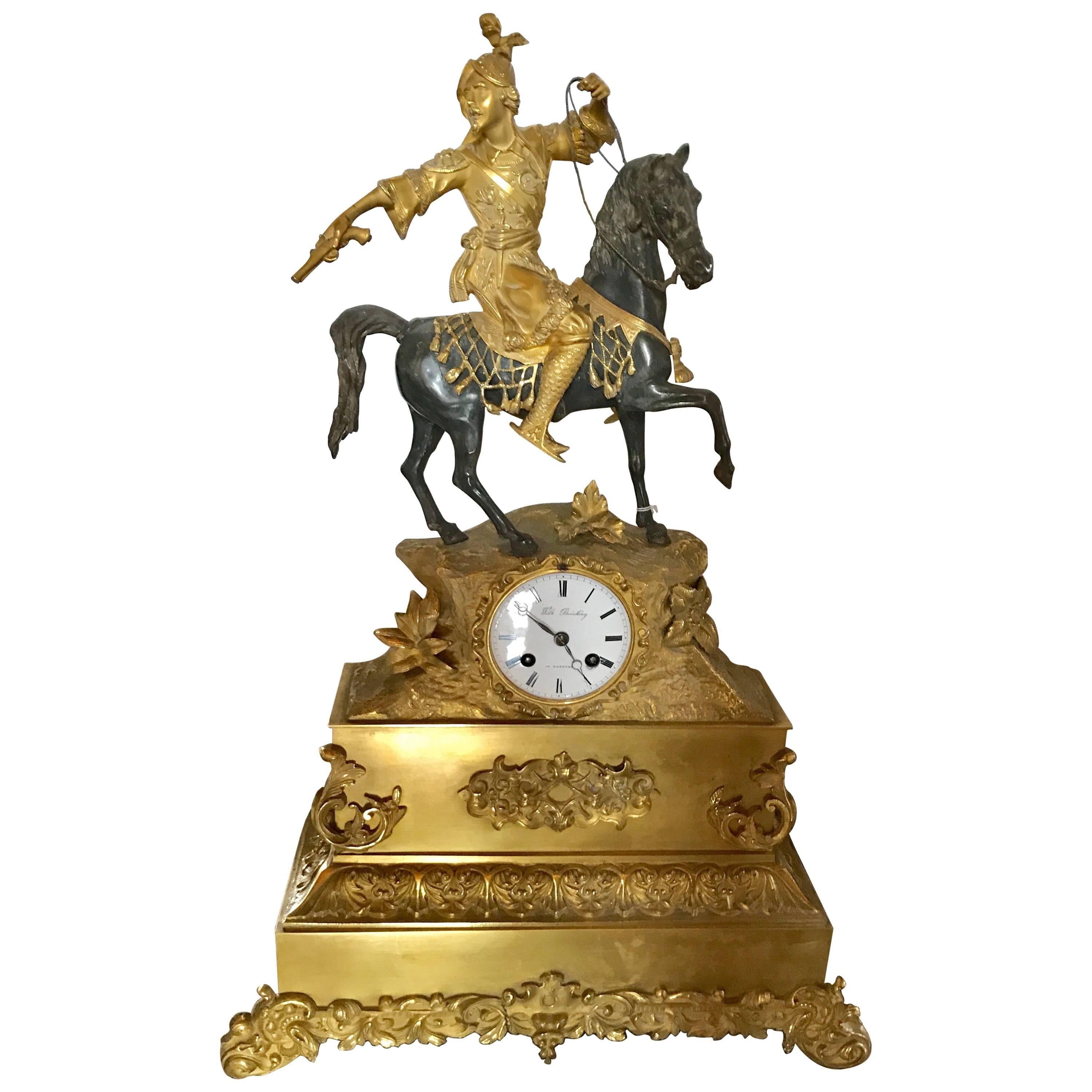 19th Century Mantel Piece Clock Signed Wilhelm Broecking