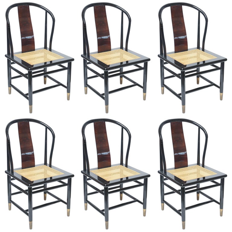 Set of Henredon Dining Chairs 'Four Chairs and Two Captains', 1970s