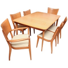 Ensemble de salle à manger Heywood-Wakefield avec six chaises:: années 1960:: USA