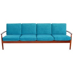 Danish Modern Long Teak Sofa by Grete Jalk