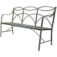 Antique Regency Iron Bench, England, Early 19th Century