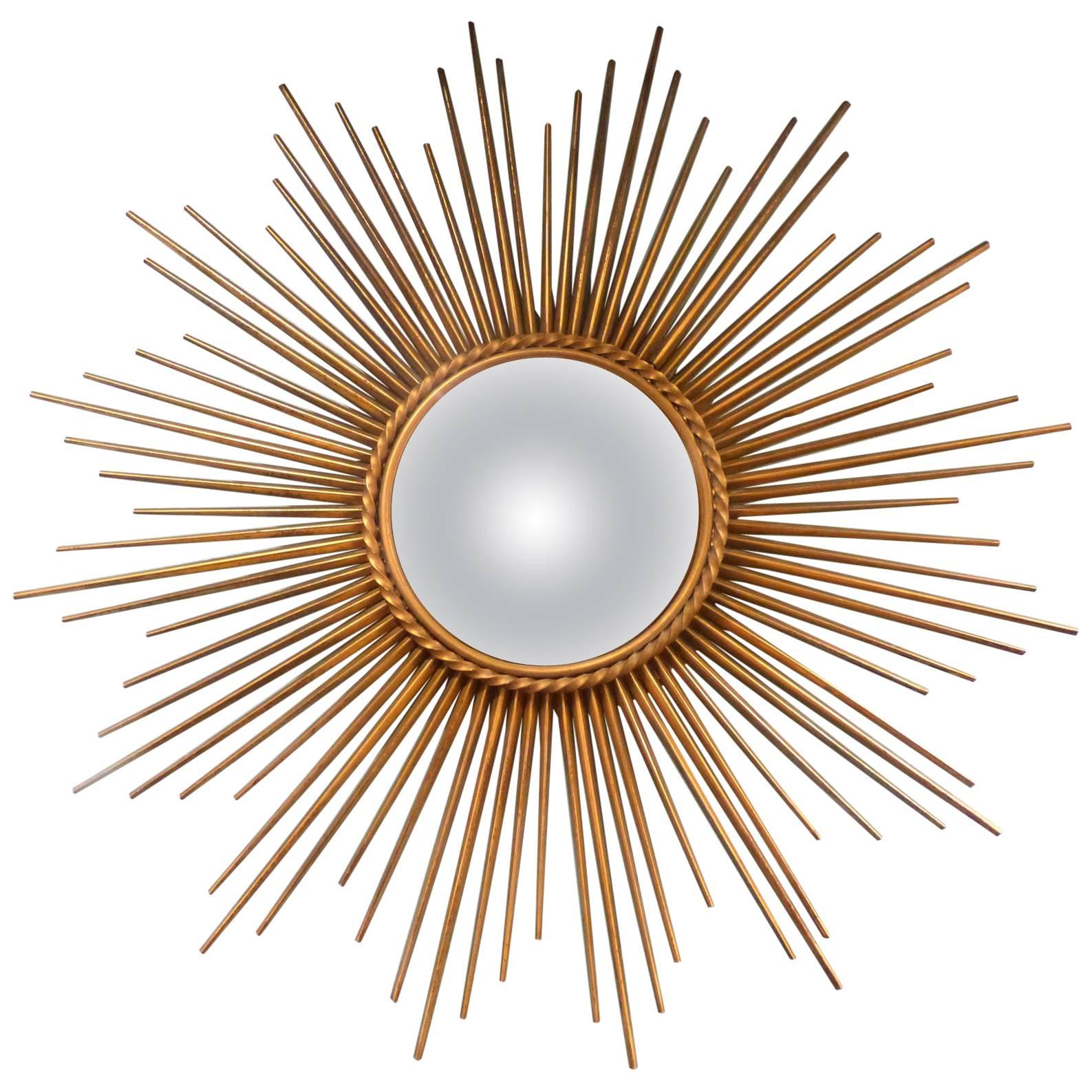 Beautiful Chaty Vallauris Sunburst Mirror, circa 1960