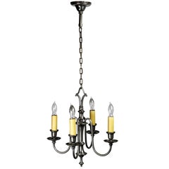 Silver Plated Bradley & Hubbard Four-Arm Chandelier