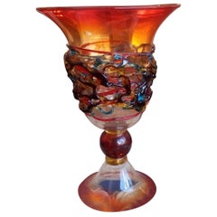 Modern Multicoloured Blown Murano Glass Italian Cup