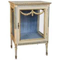 19th Century Italian Louis XVI Painted Vitrine