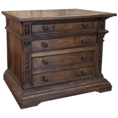 19th Century Grand Italian Neoclassical Walnut Commode