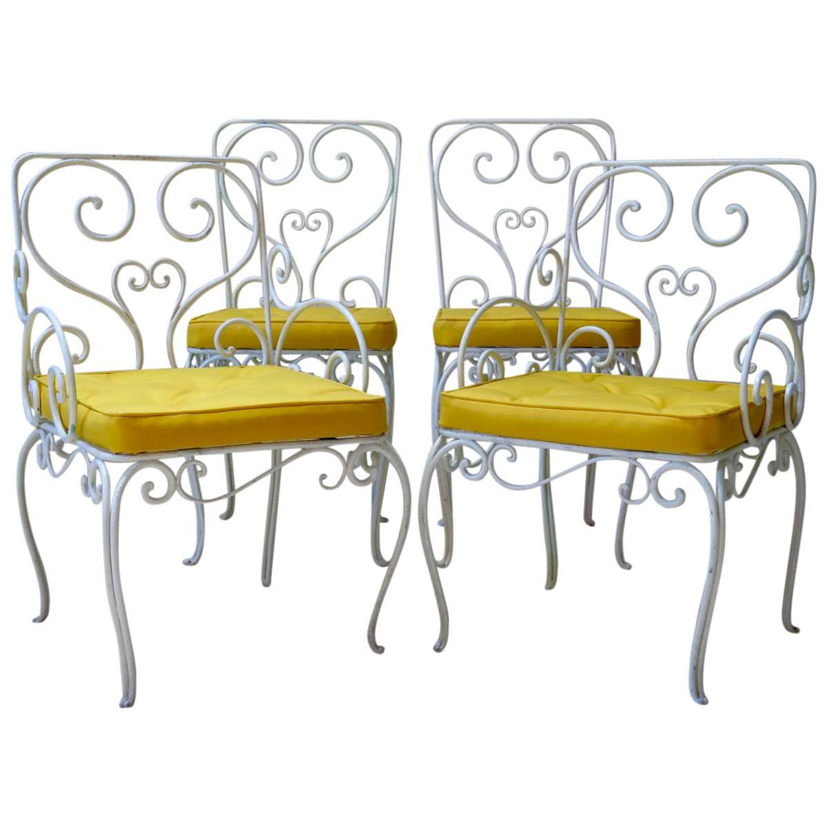 French Art Deco Chairs and Armchairs, circa 1940s For Sale