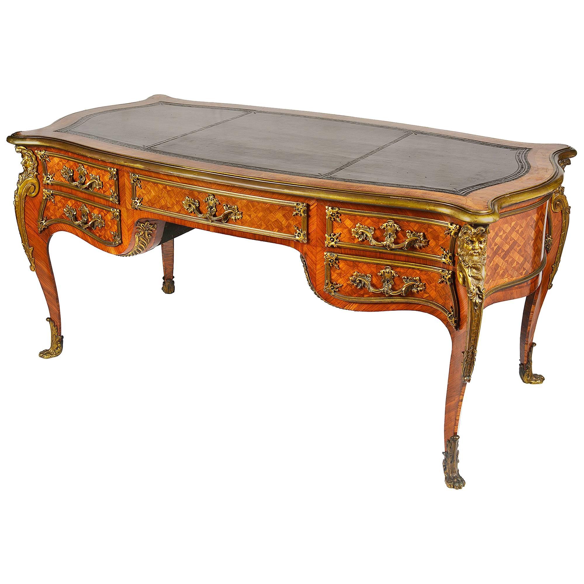 Large Louis XV Style 19th Century Bureau Plat For Sale