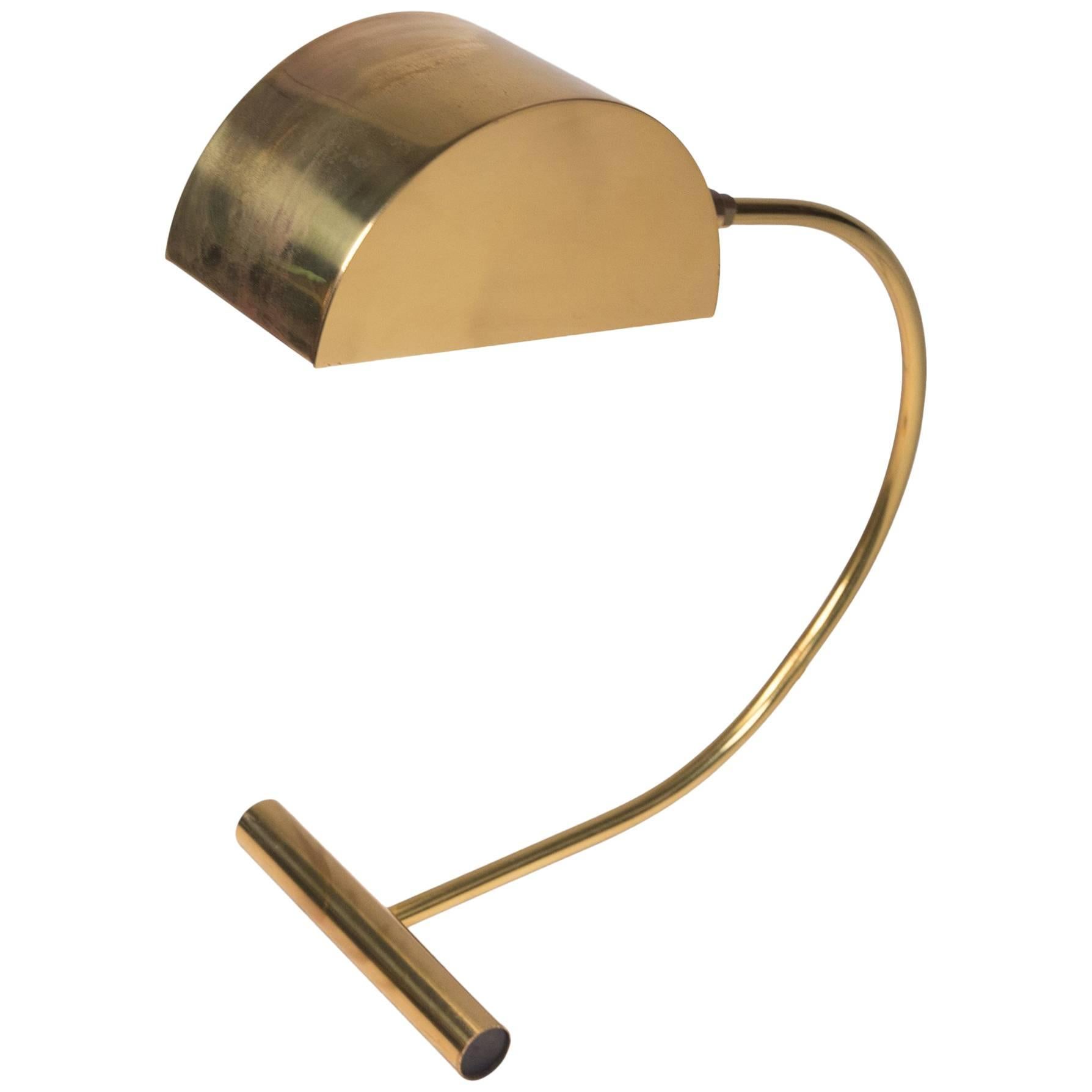 Polished Brass Desk Lamp, American, 1960s For Sale