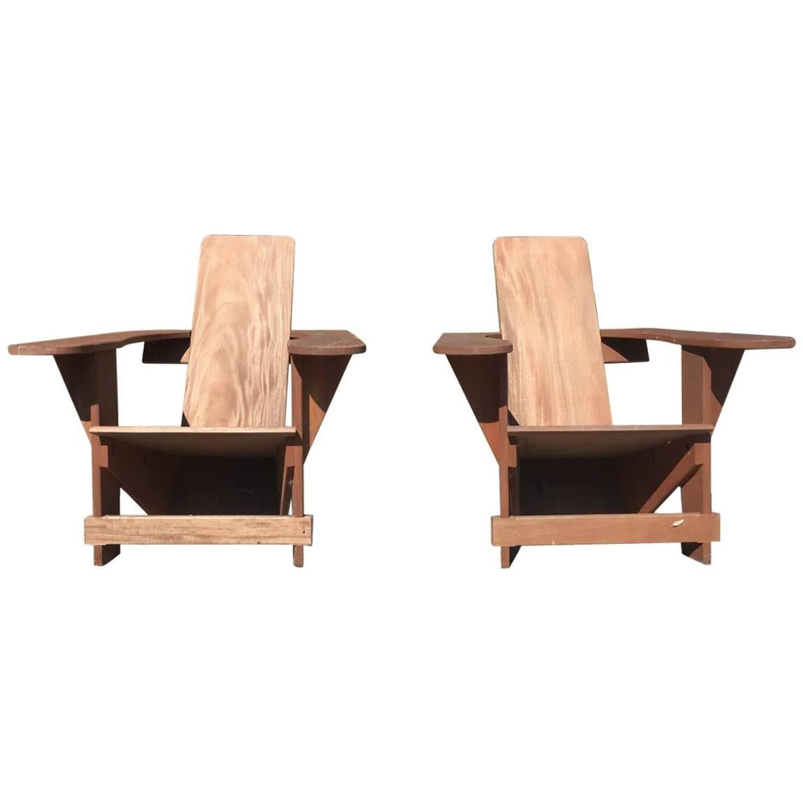 Pair of Vintage Mahogany Westport Chairs