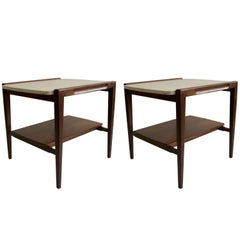 1960 Gordon Furniture Pair of Stone Top Stands