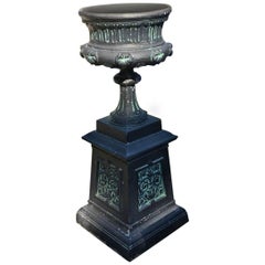 Garden Urn Mounted on Plinth in the Belle Époque Style 1
