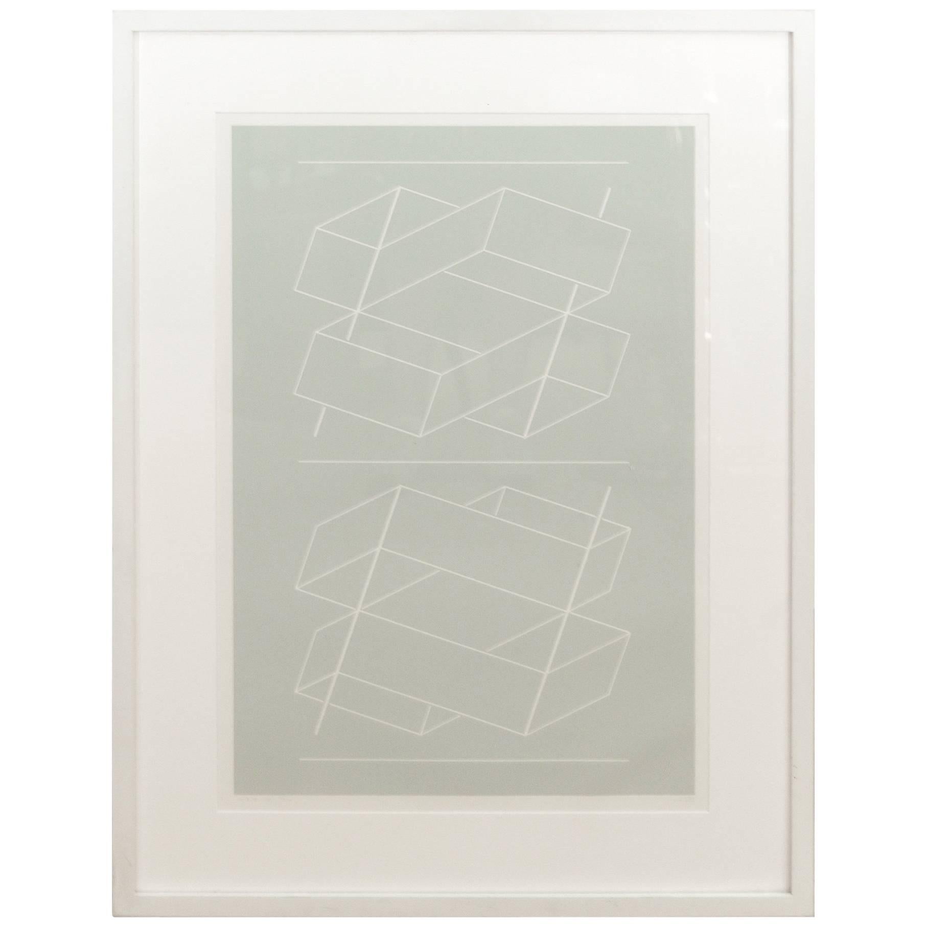 "White Embossing on Gray IV" by Josef Albers, 1971