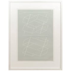 "White Embossing on Gray IV" by Josef Albers, 1971