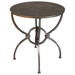 Sundial Table in Reclaimed Steel