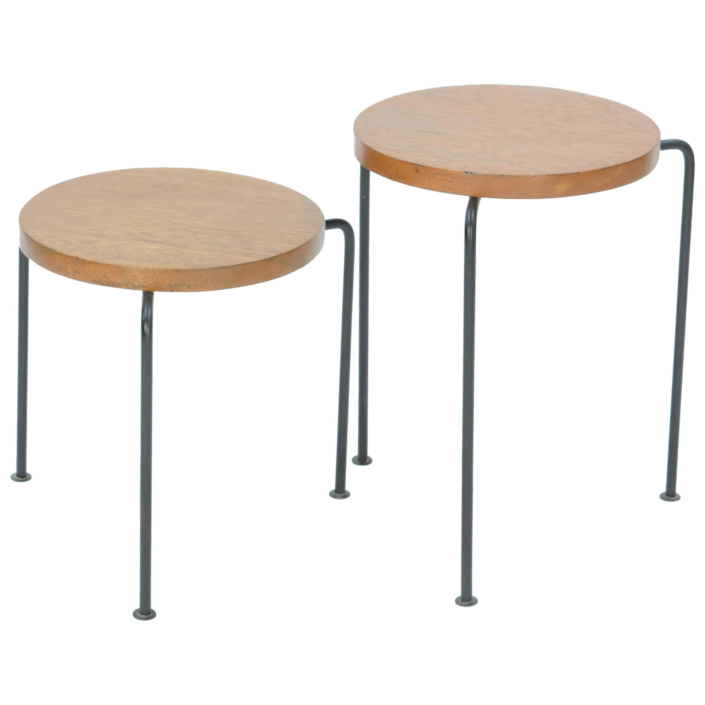 Set of Two Luther Conover Nesting Stools or Side Tables by Pacific Design Group