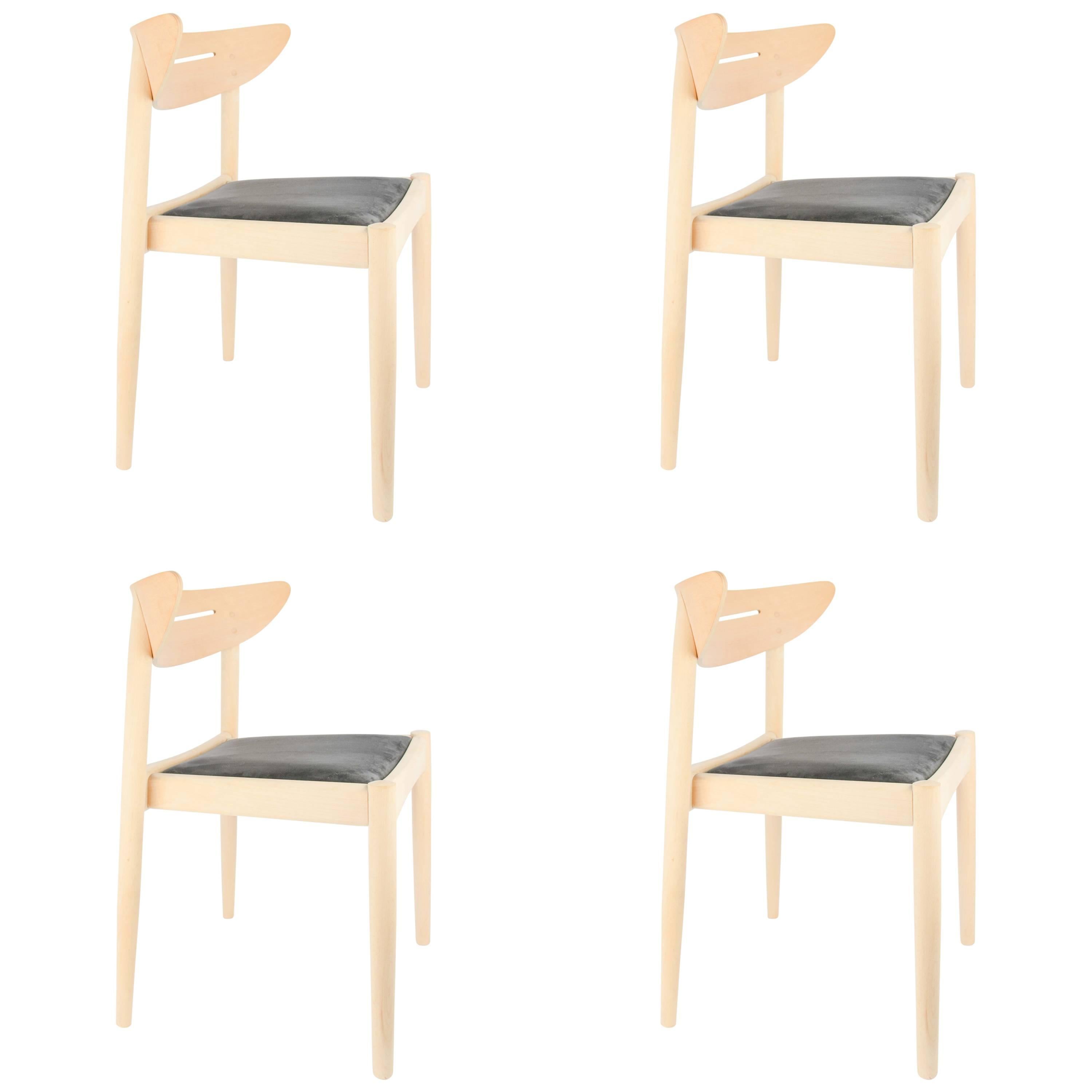 Set of Four Jakob Chairs by Jakob Berg for Findahl of Denmark