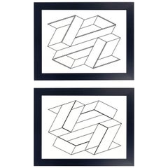 Vintage Black and White Lithographs by Josef Albers from Formulation and Articulation