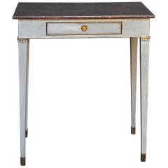 Swedish Side Table with Porphyry Painted Top