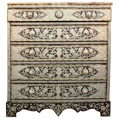 Antique Syrian Commode with Mother of Pearl Inlay