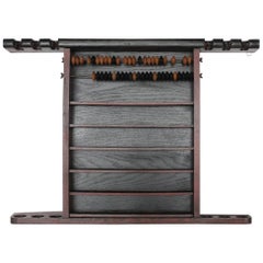 Antique Billiard/Pool Ball and Cue Stick Rack