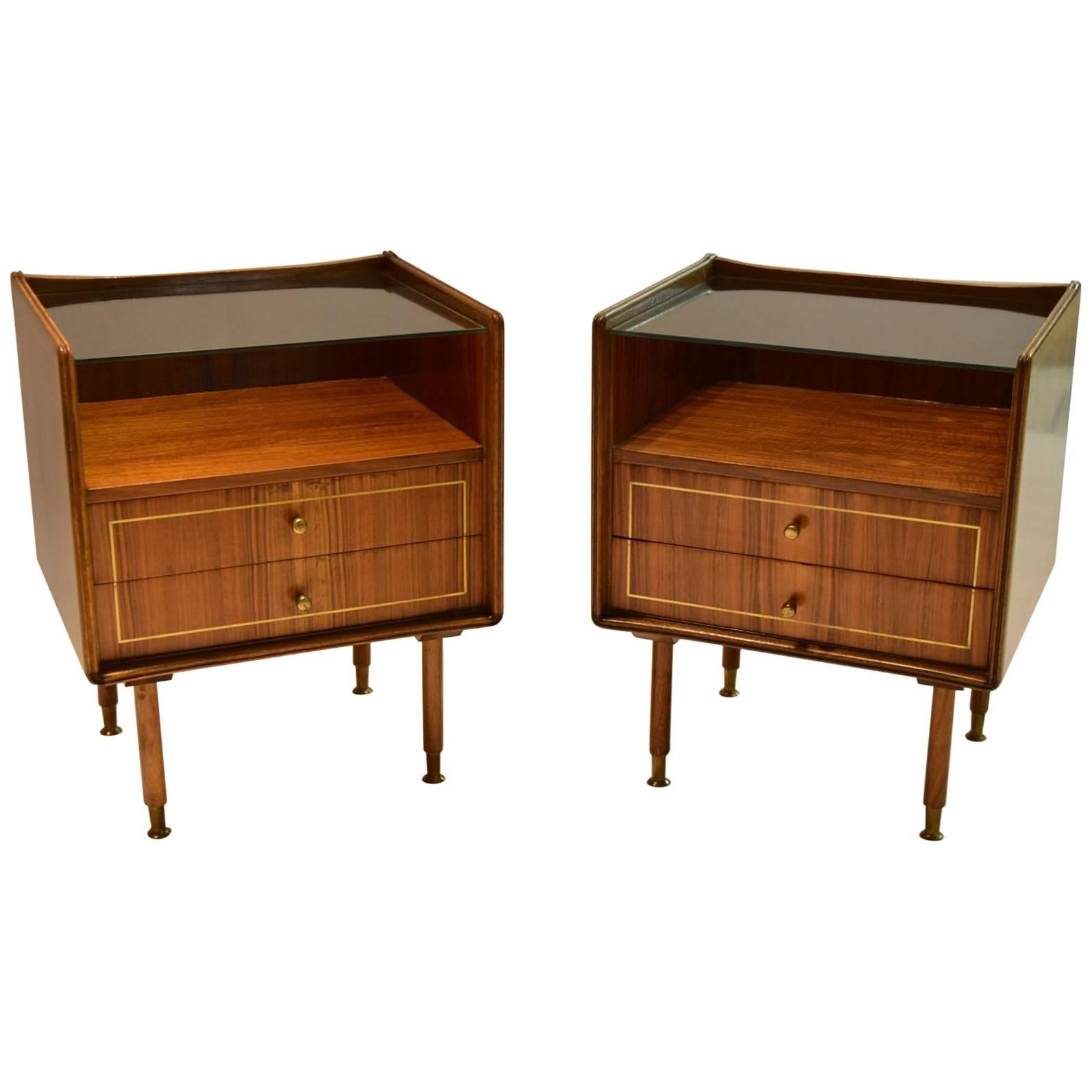 Pair of Night Stands, Made in Italy, 1950s