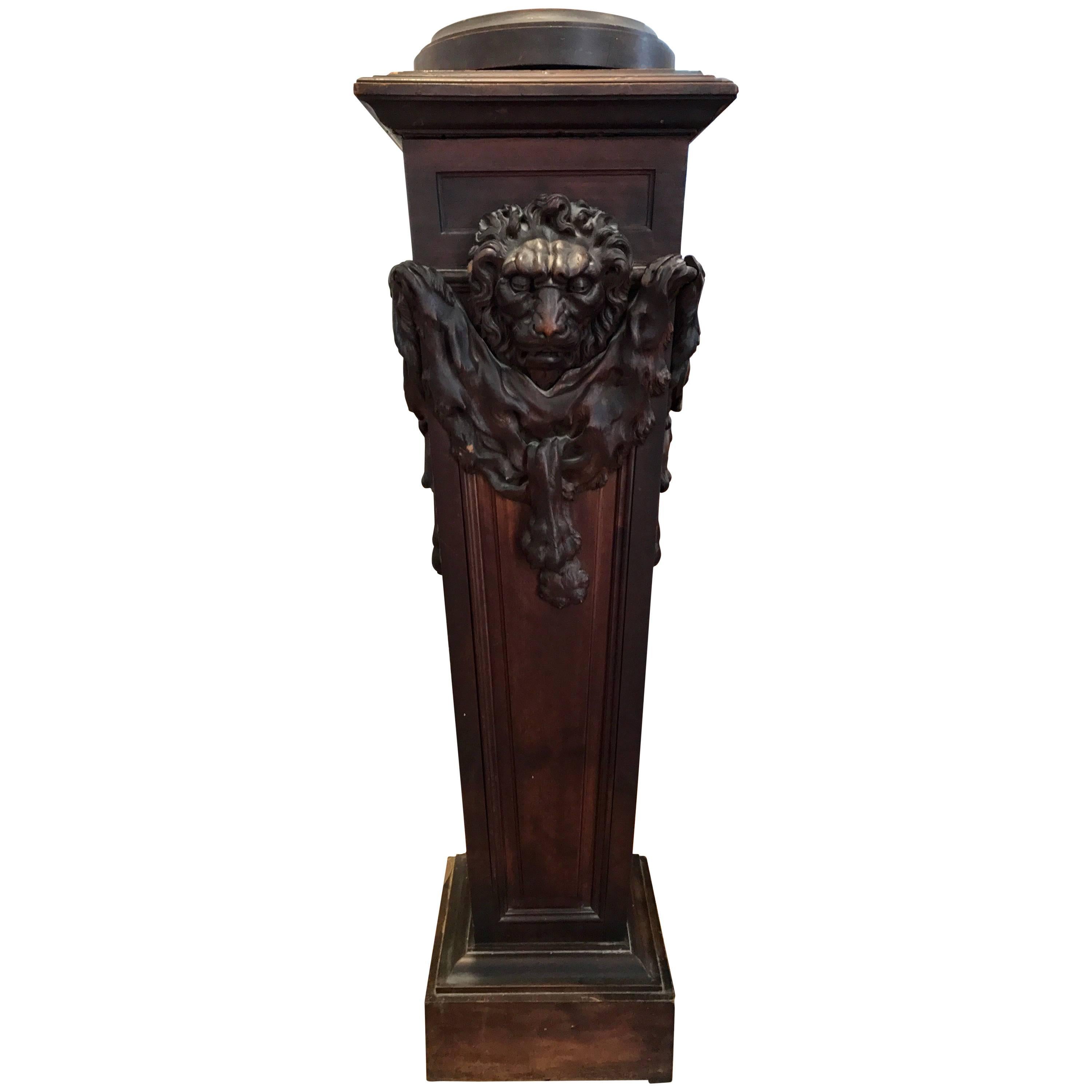 19th Century Neoclassical Walnut Pedestal