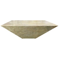Geometric Faux Marble Coffee Table