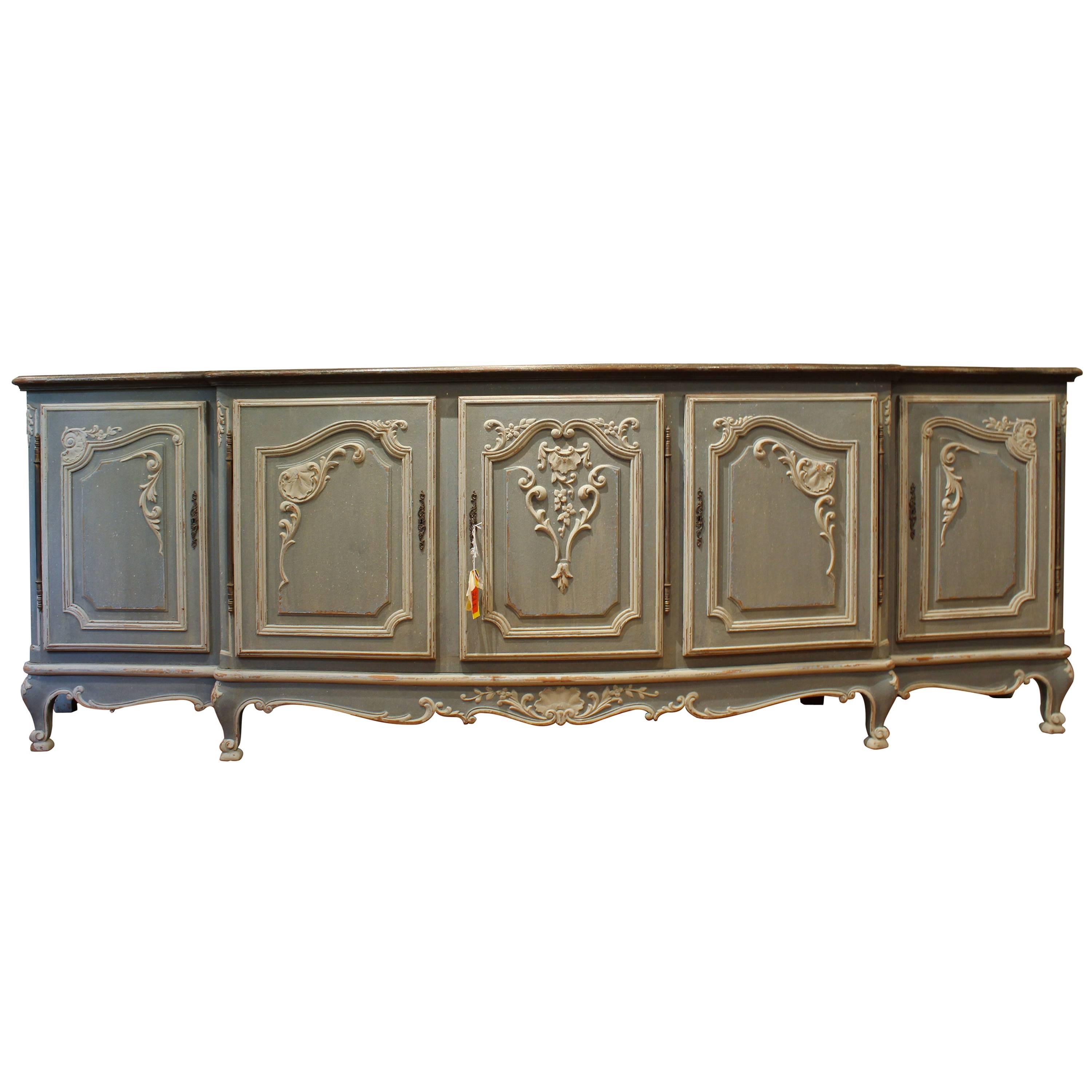 Extremely Grand Antique French Regence Enfilade For Sale