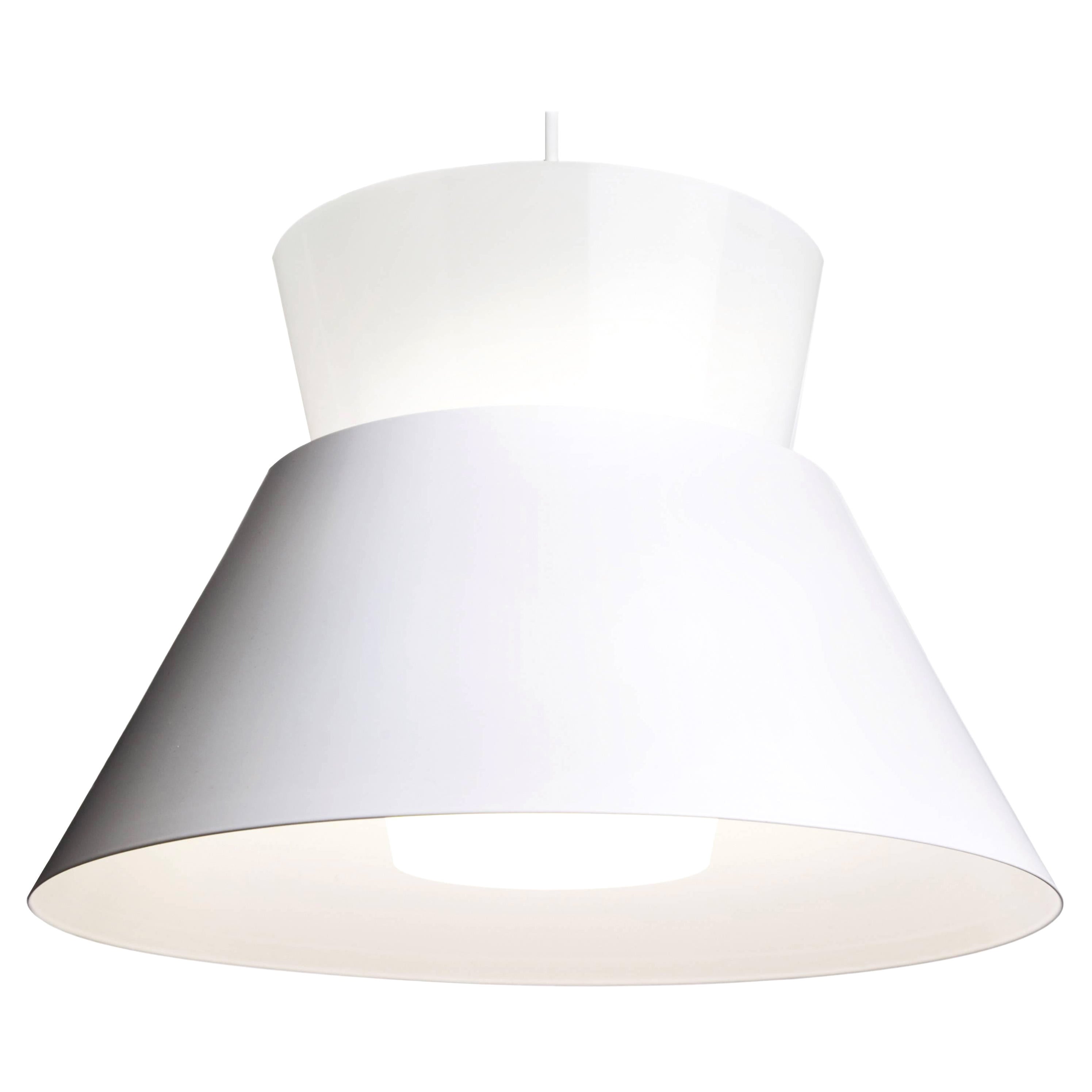 Lampe suspendue blanche Yki Nummi « 1955 » pour Innolux Oy, Finlande en vente