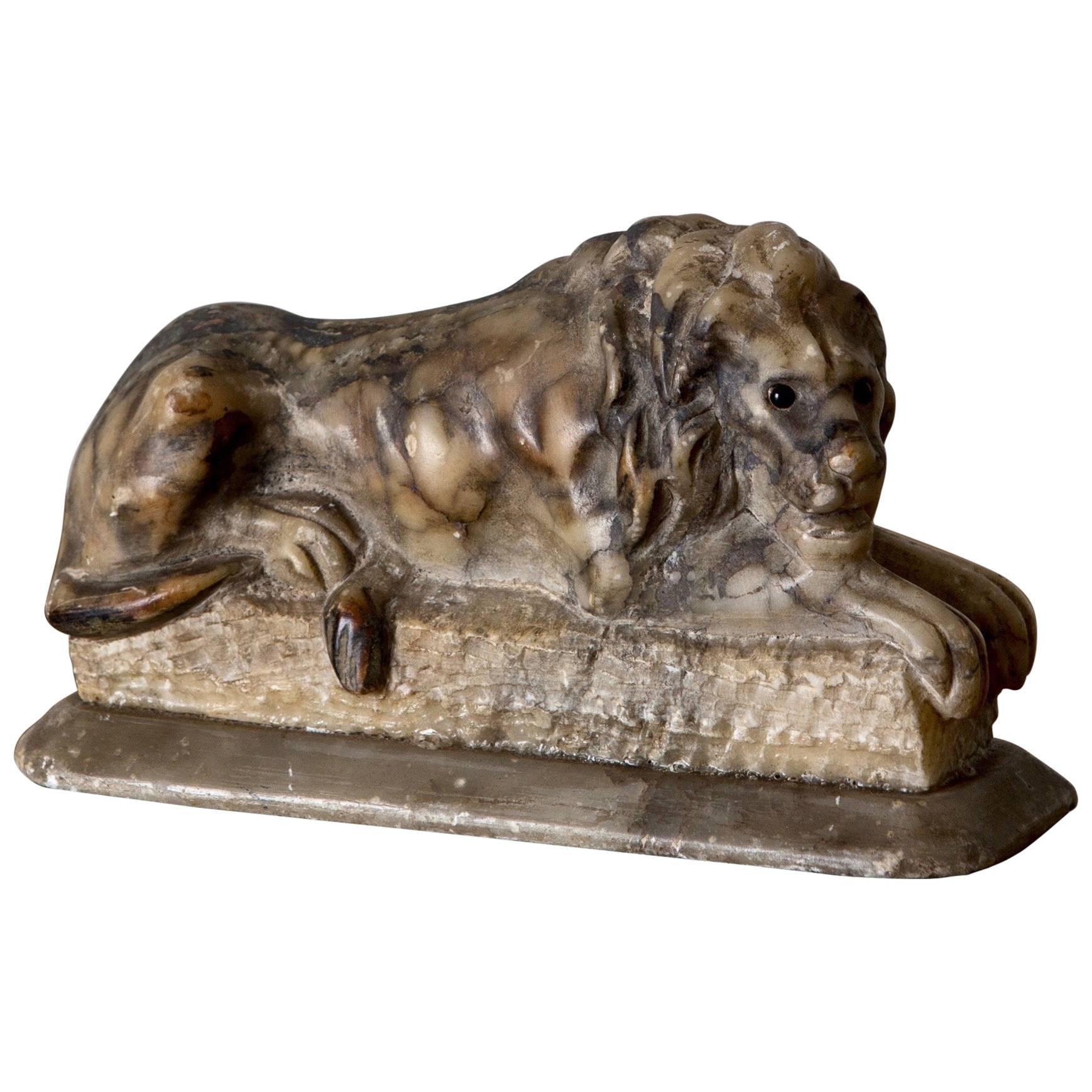Lion Paperweight Marble French 18th Century, France