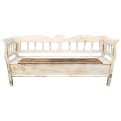 French Vintage Vintage Bench/Seat Painted Settle