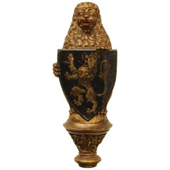 16th Century Carved Armorial Lion 7