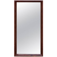 Mirror in Rosewood of Danish Design from the 1960s