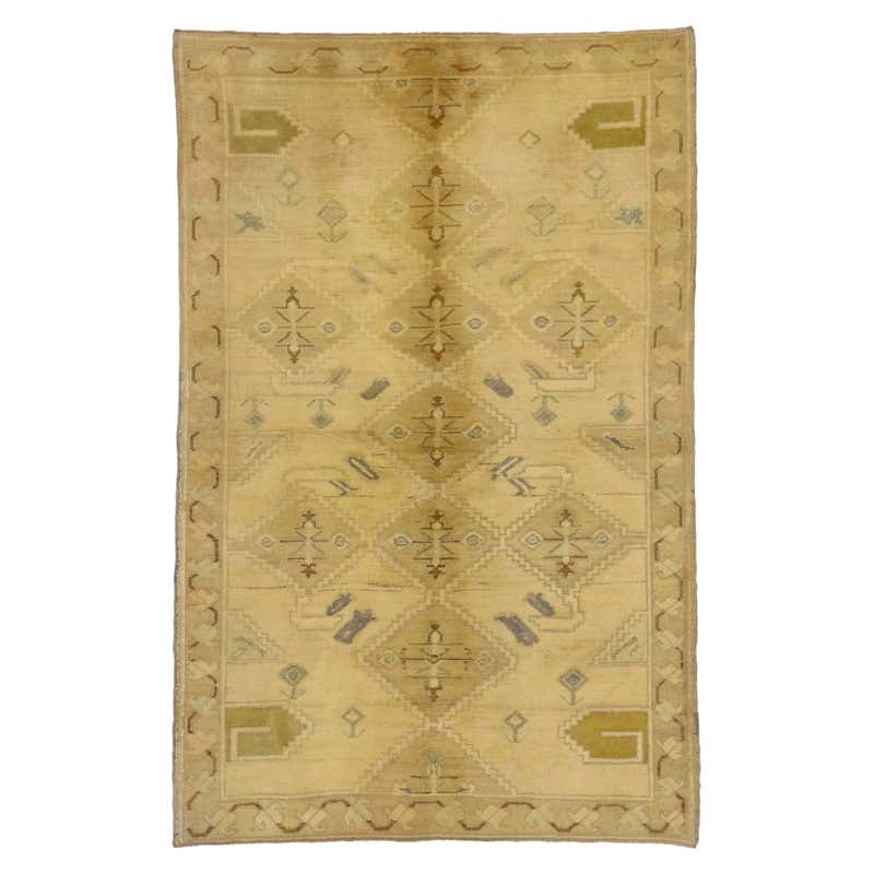 Antique Turkish Oushak Rug with Modern Shaker Style For Sale at 1stDibs ...