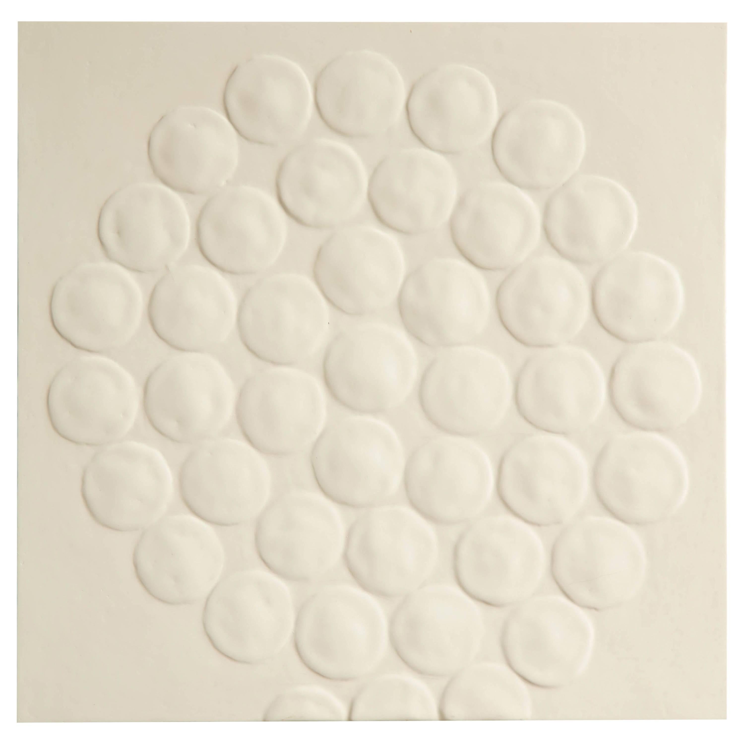White Spiral Dot Motif Painting For Sale