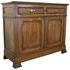 Antique French Two-Door Elm Buffet