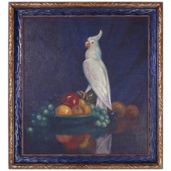 Early 20th Century Oil on Canvas Still Life with Bird by Karl Plath