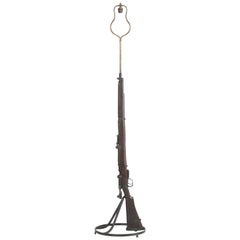 Antique English Floor Lamp from a Lee-Enfield Rifle Made by BSA, circa 1918
